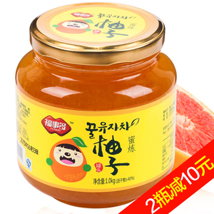 天猫超市福事多蜂蜜柚子茶1kg大瓶装 韩国风味