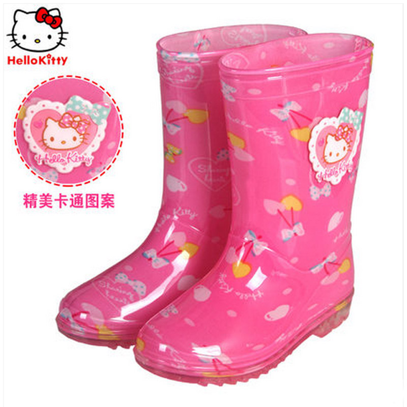 Children's boots men and women Hello kitty Barbie Thomas Cartoon In cylinder non-slip Child baby Bootsin the Shoes/Baby Shoes/Parent-child shoes , Wellies category - from Buy2taobao.com to provide professional Taobao agent buy service