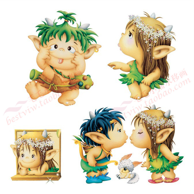 65-7 the republic of korea Chardonnay Forest spirit Water transfer painting Decorative stickers kitchen Bathroom tiles Refrigerator sticker childrenin the Home accessories , Decorative painting , Modern decorative painting category - from Buy2taobao.com to provide professional Taobao agent buy service