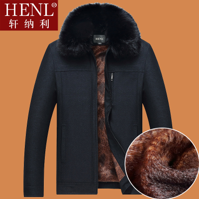 中老年人秋冬季80加绒加厚爷爷棉衣60岁中年