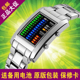 时刻美手表潮流男士创意个性LED非主流防水学生时尚腕表男表1103