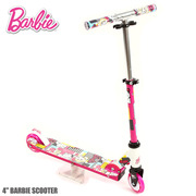 barbie芭比宝宝儿童二轮滑板车，滑轮鞋折叠铝4寸5寸玩具