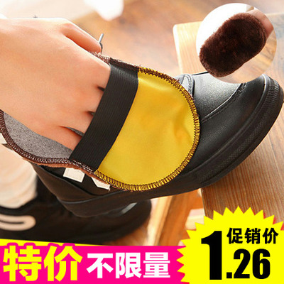 防羊毛擦鞋手套鞋擦上光上油手套 擦鞋刷子擦鞋器不伤皮鞋