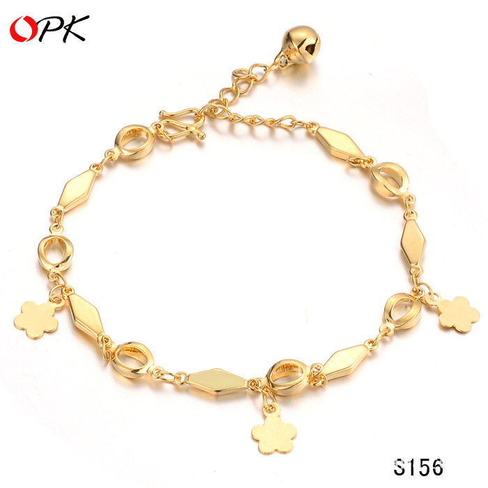 饰品热卖 18K金首饰 婚庆新娘铃铛 藕断丝连手链KS156