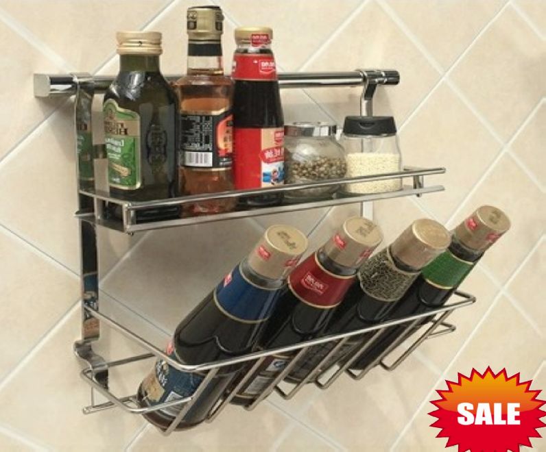 kitchen Storage rack Stainless steel Shelf flavoring Storage rack kitchen Artifact Stainless steel Pendantin the Kitchen/Cooking utensils , Kitchen Gadgets/Kitchen storage , Kitchen storage rack/Kitchen Shelf , Kitchen wall shelving/Kitchen wall rack category - from Buy2taobao.com to provide professional Taobao agent buy service