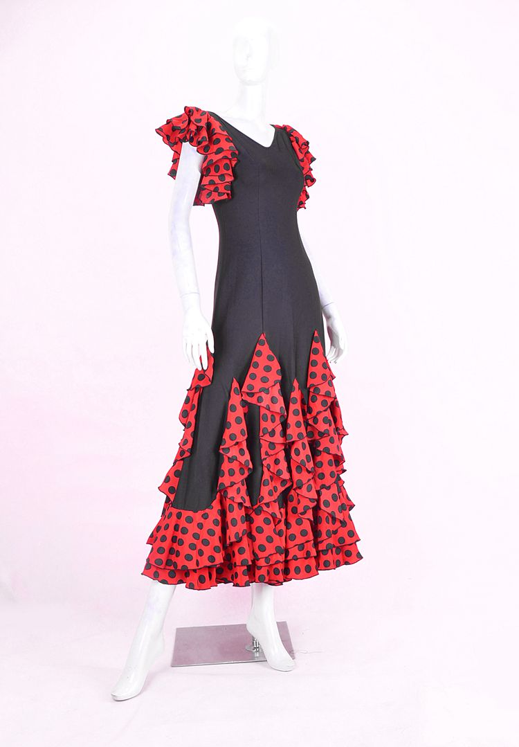 Foreign country dance Francis Domingo Spanish dance around Lotus sleeve Practice Dress 016in the Sports/Yoga/Fitness/Fans supplies , Dance/Aerobics/Gymnastics , More kinds of dance , More dance clothing category - from Buy2taobao.com to provide professional Taobao agent buy service