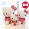 上下架计划:包邮！正版hello kitty田园风格子红裙凯蒂猫毛绒玩具娃娃KT公仔