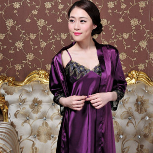 <em>睡袍</em>女春夏<em>仿</em>真丝丝绸<em>睡衣</em>睡裙性感高贵时尚浴
