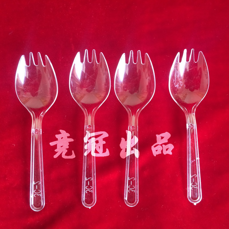一次性厚透明塑料叉勺一体水晶水果带齿勺甜品布丁冰激凌勺10只在类目 餐饮具, 餐具, 水果叉/水果签中 - 来自Buy2taobao.com提供专业的淘宝代购服务