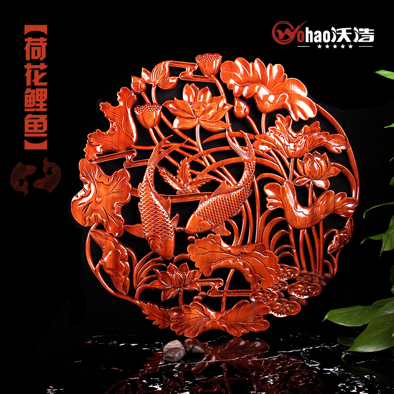东阳木雕香樟木实木雕刻圆形挂件玄关壁挂中式仿古装修工艺品80在类目 家居饰品, 壁饰中 - 来自Buy2taobao.com提供专业的淘宝代购服务