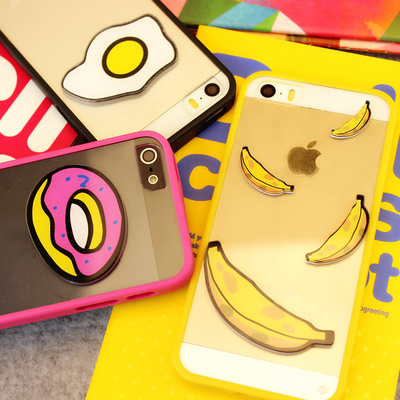 标题优化:潮人iphone6 6plus 苹果6 iphone5/5s外壳手机壳保护套香蕉甜甜圈