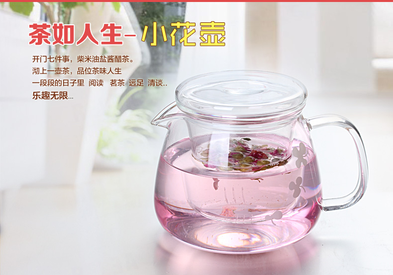 耐高温玻璃茶具小容量玻璃花茶壶压嘴壶小茶杯恒温宝套装正品包邮|msdalam kategori pinggan mangkuk, set teh, teko - dari Buy2taobao.com untuk memberikan perkhidmatan ejen Taobao profesional membeli