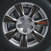 奥迪A4L轮毂贴 A4L 专用轮毂碳纤维贴纸改装轮毂车贴 J款 包运费