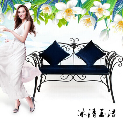 小户型客厅双人沙发简欧庭院沙发椅创意美式阳台户外铁艺休闲椅子|msdalam kategori perabot kediaman, SOFA, sofa besi tempawan - dari Buy2taobao.com untuk memberikan perkhidmatan ejen Taobao profesional membeli