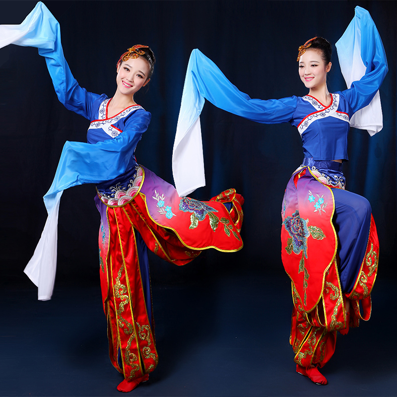2019新款古典舞蹈服中老年秧歌服民族水袖惊鸿舞演出服舞台服装女在类目 女装/女士精品, 唐装/民族服装/舞台服装, 民族服装/舞台装中 - 来自Buy2taobao.com提供专业的淘宝代购服务