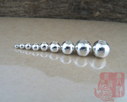 DIY纯银配件 S990纯银光珠转运珠散珠圆珠手链定位珠 多颗