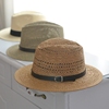 男士草帽镂空大帽檐，遮阳帽情侣夏季爵士帽男女，通用巴拿马帽礼帽