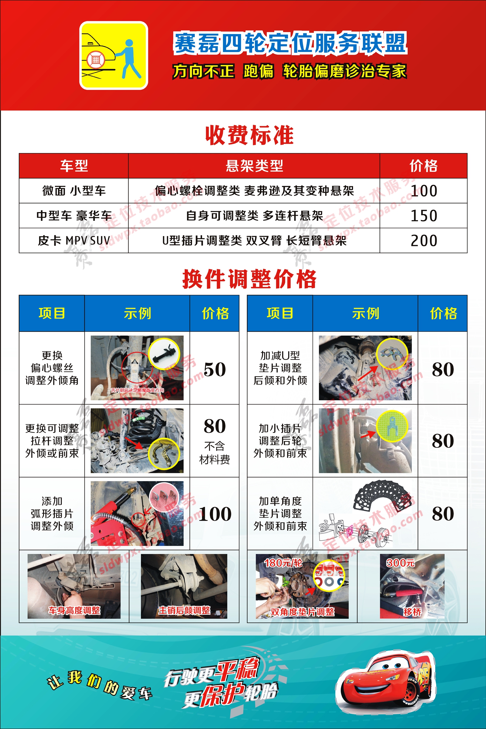 賽磊四輪定位服務聯盟店面價格表 寫真挂畫 四輪定位培訓後購買在類目 個性定製/設計服務/DIY, 日用/裝飾定製, 寫真/海報印製中 - 來自Buy2taobao.com提供專業的淘寶代購服務