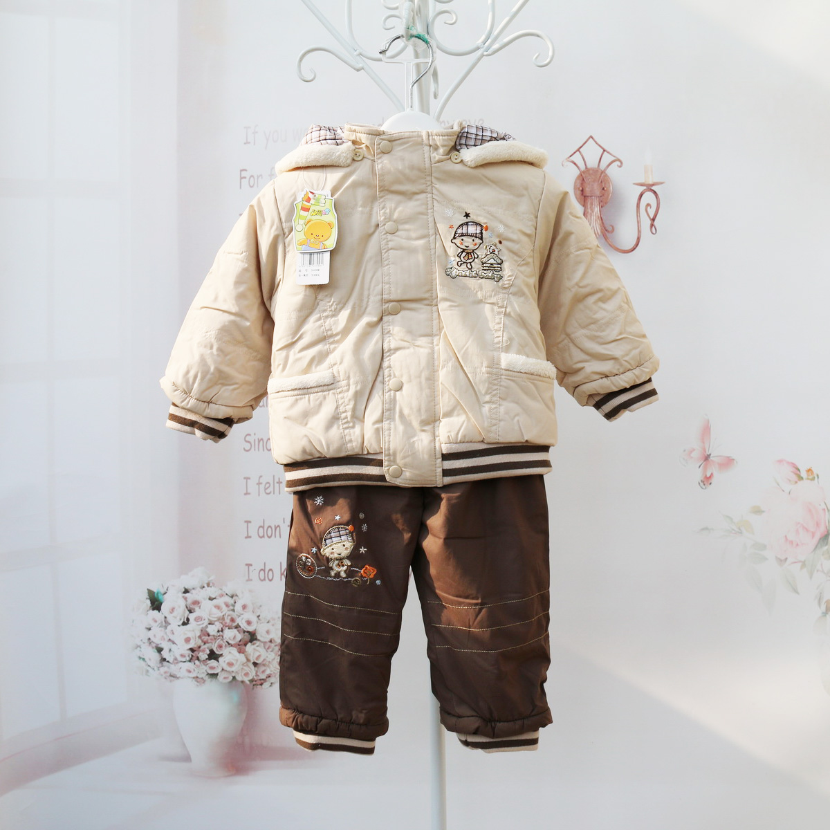 70% off Specials quality goods Heart fitness babe Winter clothes new pattern Boys 5408 Hat pure cotton cotton-padded jacket suit 73 codein the Children/Baby/Family fitted , Set category - from Buy2taobao.com to provide professional Taobao agent buy service
