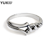 YUKI男士个性925纯银饰品戒指环尾戒子EVA朗基努斯之潮人男女款