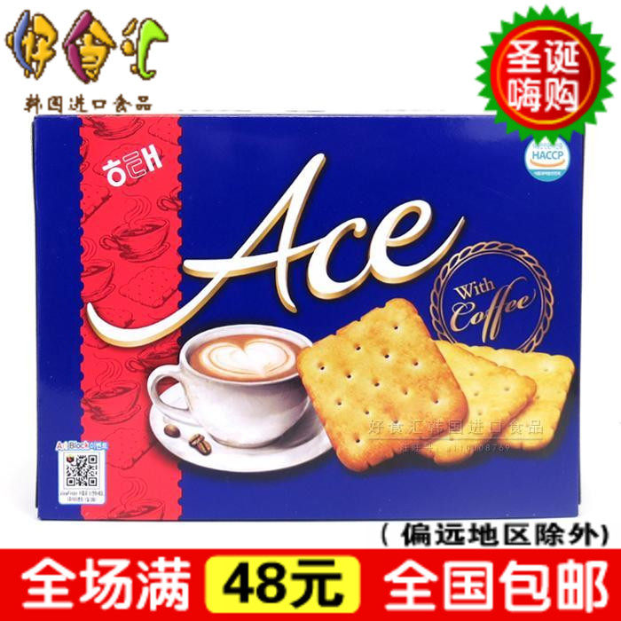 好食汇韩国进口海太ACE苏打饼干364g低卡低糖薄脆代餐零食品