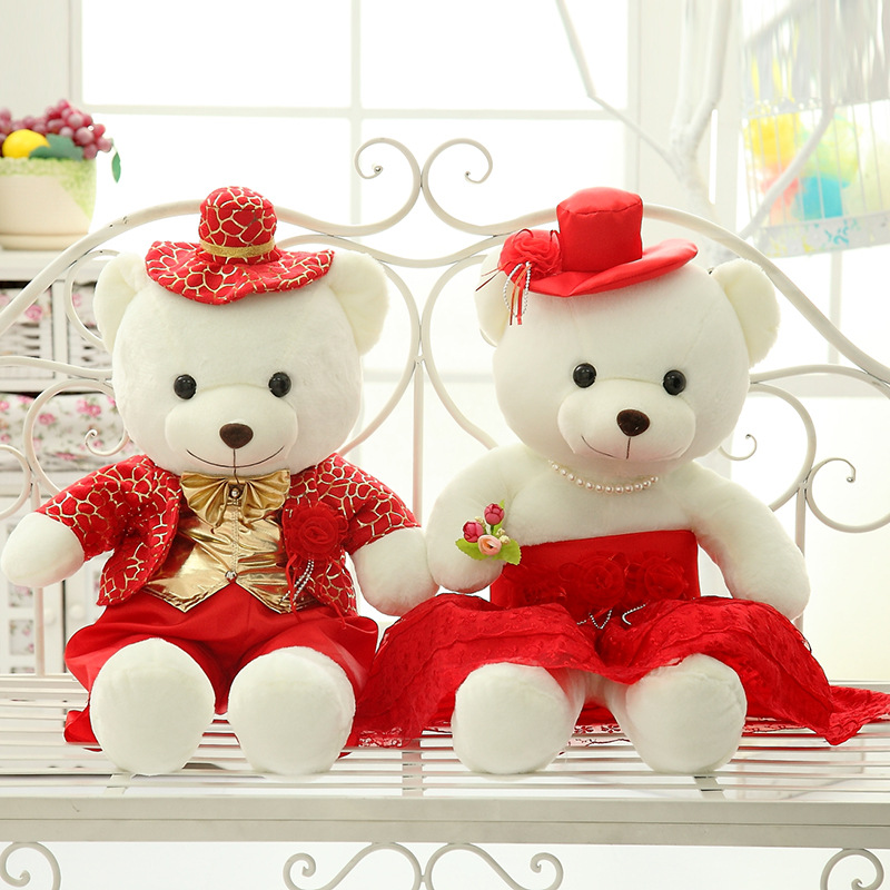 包郵婚紗熊壓床娃娃婚慶用品 結婚情侶對熊 婚房新房裝飾在類目 節慶用品/禮品, 婚慶佈景/道具, 婚慶公仔中 - 來自Buy2taobao.com提供專業的淘寶代購服務