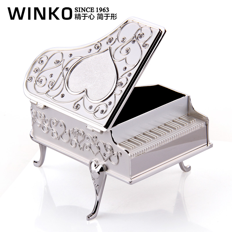WINKO七夕情人节钢琴水晶八音盒礼物音乐盒送女生日创意礼品精品