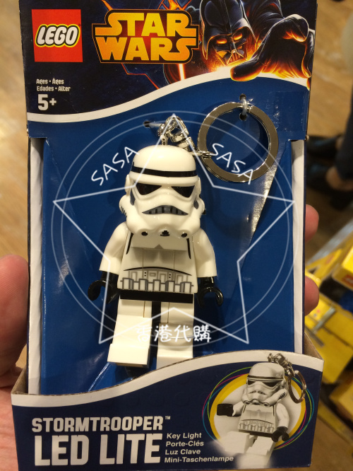 香港正品代购 LOG-ON 星战传说 白士兵 LEGO 发光钥匙扣/小挂件