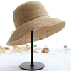 特细出游拉菲草帽女夏季海边大檐沙滩帽防紫外线，遮阳渔夫帽可折叠