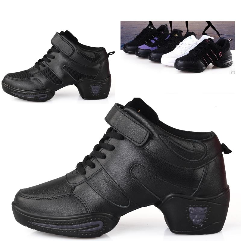 特价皮白黑春夏网面透气软底潮男女舞蹈健身鞋现代跳广场舞健美操