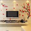 梅花创意水晶亚克力3d立体墙贴画客厅卧室沙发，背景墙壁家居装饰品
