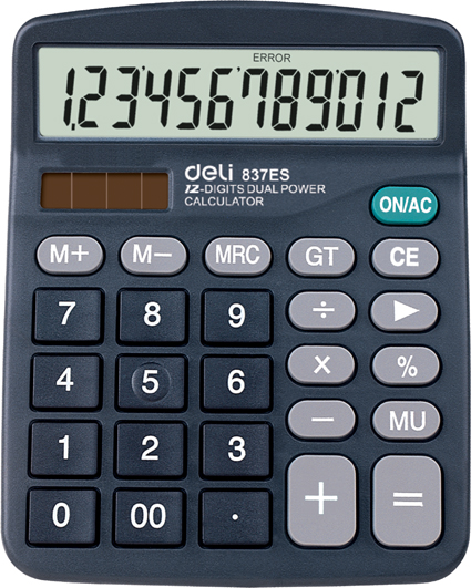 得力计算器837 经济型太阳能双电源计算机837ES 热卖款 送电池在类目 电子词典/电纸书/文化用品, 计算器中 - 来自Buy2taobao.com提供专业的淘宝代购服务