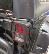 适用于jeep牧马人尾灯罩后尾灯框，黑色亮色骷髅款加宽款尾灯改装