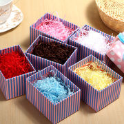 拉菲草碎纸丝喜糖盒盒礼物填充物拉丝纸厚纸婚庆用品多色可选