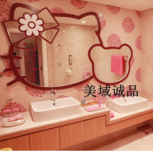 Princess House Pink Pussycat Bedroom mirror Parenting Bathroom Mirror TOILET Wash and rinse Mirrorsin the Family/Personal Cleaning Tools , Sanitary appliances/Bathroom accessories , Non-portable with a mirror , Bathroom Mirror category - from Buy2taobao.com to provide professional Taobao agent buy service