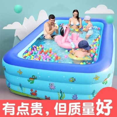 室内充气游泳池大型宝宝洗澡幼家庭E家用夏长方形大大的婴儿游泳