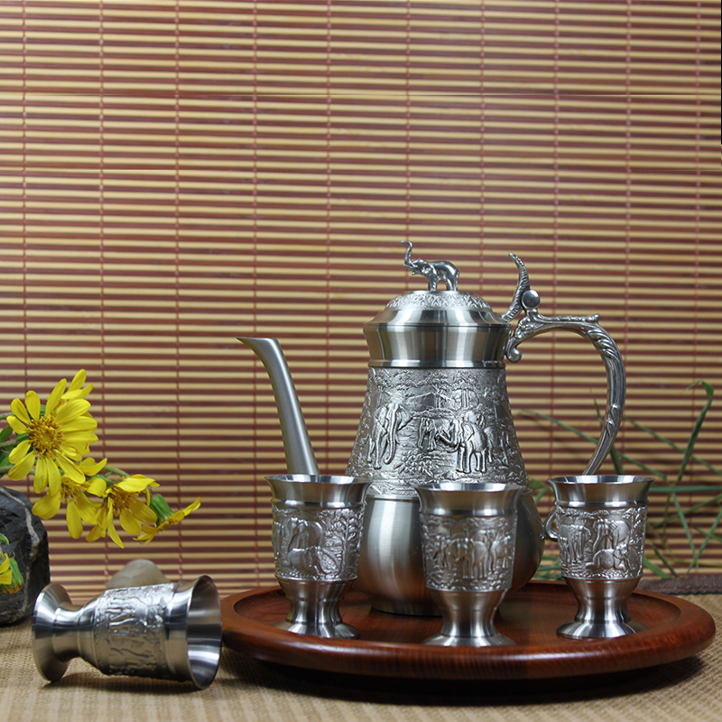 泰国锡器 暹罗锡TP55W锡器酒具套装白酒整套酒具金属酒具新婚礼品在类目 餐饮具, 茶具, 整套茶具中 - 来自Buy2taobao.com提供专业的淘宝代购服务