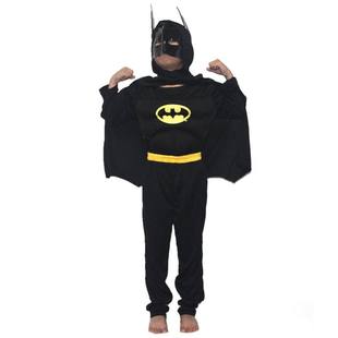 COS化妆舞会服装表演服装 儿童表演服装 儿童肌肉版黑骑士 蝙蝠侠