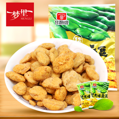 甘源牌蟹黄味蚕豆零食500g 酱汁牛肉味豆瓣片 年货零食一斤小包装