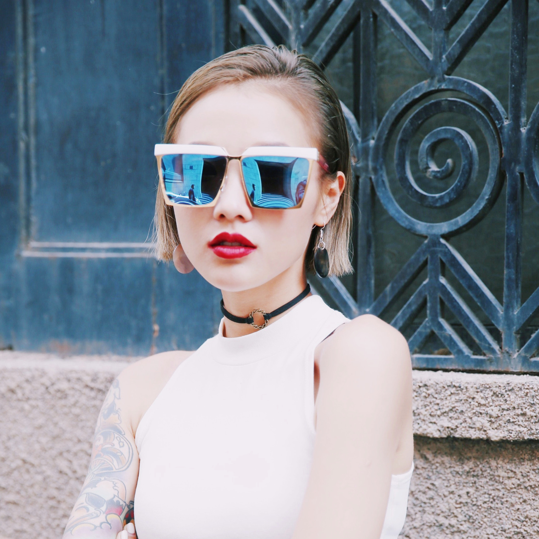 personality Vanguard square sunlight glasses Round face Korean Edition Retro men and women Sunglasses drive a car Sunglassesin the ZIPPO/Swiss Army Knife/Glasses , Sunglasses category - from Buy2taobao.com to provide professional Taobao agent buy service