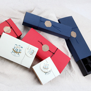 巧克力包装盒4/6/8/12粒装盒蓝红白色正长方形费列罗手提袋盒