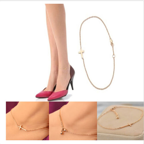 Gold Plated Cross Women Anklets Hot Sale Women Fashion Jewelin the Livestock/Aquaculture supplies , Livestock/Farming equipment , Fishing equipment category - from Buy2taobao.com to provide professional Taobao agent buy service