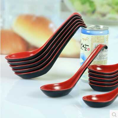 high-grade A5 Black and red Plastic spoon Melamine spoon Long handle a soup spoon Melamine tableware Flat spoon Soup spoon Spoon Cutleryin the Tableware , Tableware , Hotel tableware category - from Buy2taobao.com to provide professional Taobao agent buy service
