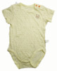 disney0-9个月新生儿黄色波点全棉超薄短袖三角哈衣连体衣