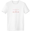 心电图心形创意设计图案男女白色短袖T恤创意纪念衫个性T恤衫礼物