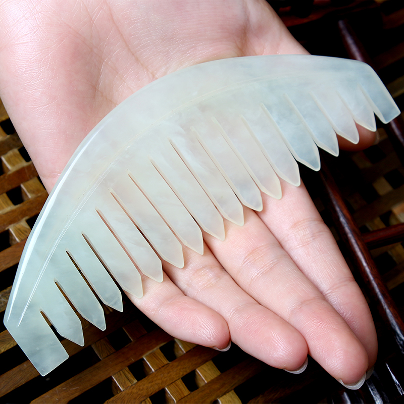 天然岫玉 玉石 玉梳子 宽齿 尖齿卷发梳 送女友生日礼物 免费刻字|ruв категории семья/личные чистящие средства, потребительских уборка посуды, гребень/портативный зеркало, гребень/макияж гребень/массаж гребень - от Buy2taobao.com для оказания профессиональной услуги покупки агента Taobao