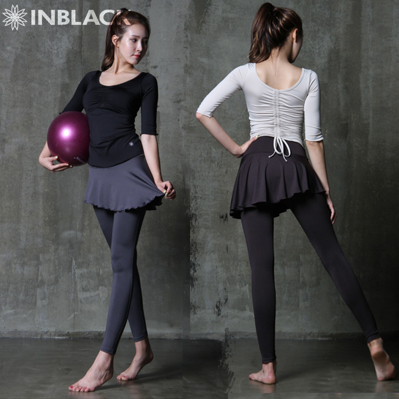 Unique Thin models Three Quarter Sleeve False two Trousers skirts Yoga suit suit Gym run motion pilatesin the Sports/Yoga/Fitness/Fans supplies , Yoga , Yoga clothes category - from Buy2taobao.com to provide professional Taobao agent buy service