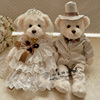 婚纱泰迪熊结婚熊情侣(熊情侣)熊车头(熊车头，)婚车压床娃娃公仔婚礼对偶摆件