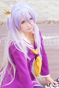 世博缘cos游戏人生no game no life 白 水手服cosplay服全套