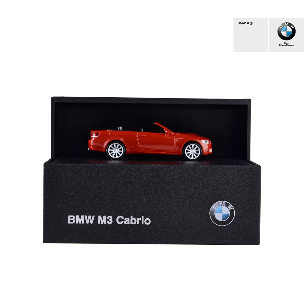 宝马/BMW官方旗舰店 M3 Cabrio 红色/白色汽车模型 儿童玩具